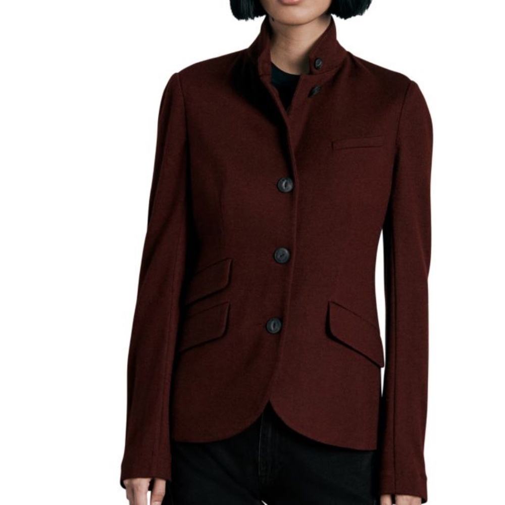 Rag & Bone Deep Burgundy Wool Slade Blazer
